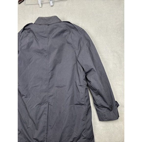 US Military All Weather Men's Trench Coat Size 42L Blue With Removable Liner - Picture 14 of 16